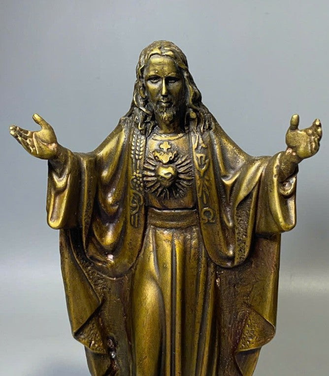 Premium Bronze Jesus Christ Statue, Religious Artwork for Home or Church, Catholic Christian Home Decor, 3D Jesus Figurine, Religious Wall Art Gift