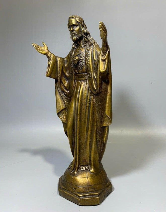 Premium Bronze Jesus Christ Statue, Religious Artwork for Home or Church, Catholic Christian Home Decor, 3D Jesus Figurine, Religious Wall Art Gift