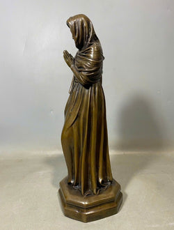 Bronze Praying Mother Statue, Religious Bronze Sculpture for Home or Church, Religious Art for Home Décor
