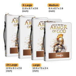 Armor Of God Leather Book Cover,  Personalized Bible Cover With Handle , Spiritual Gift For Christian People, Christian Gift, Bible Covers Jesus Gifts