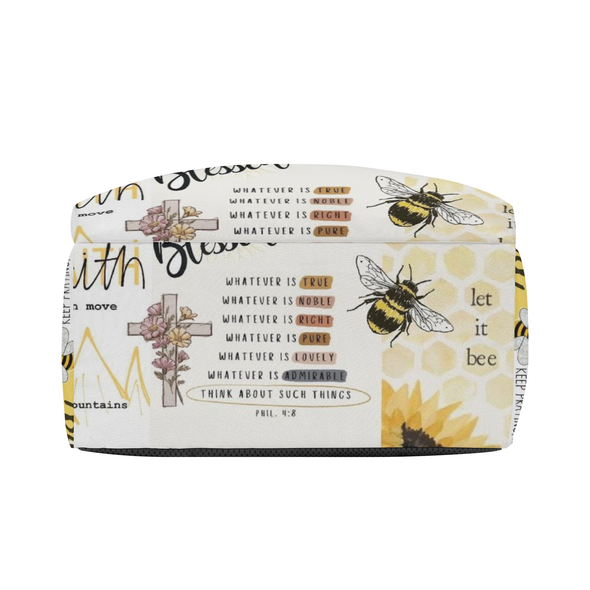 Honey Sweet to the Soul Backpack, Christian Bee Backpack, Proverbs 16:24 Bible Verse Bag, Faith Inspirational Backpack.PLAF23
