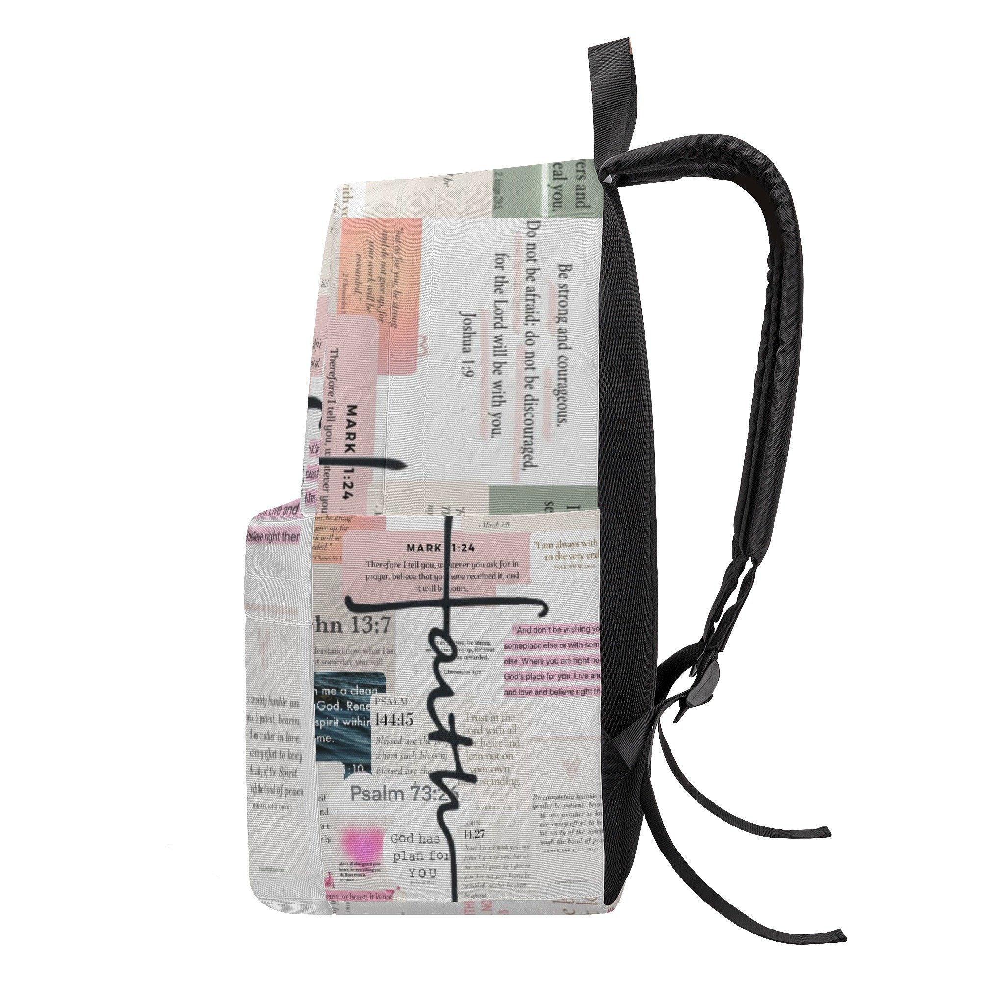 Faith Christian Backpack, Bible Verse Inspirational Bag, Trust in God Backpack, Religious Scripture Backpack.PLAF24
