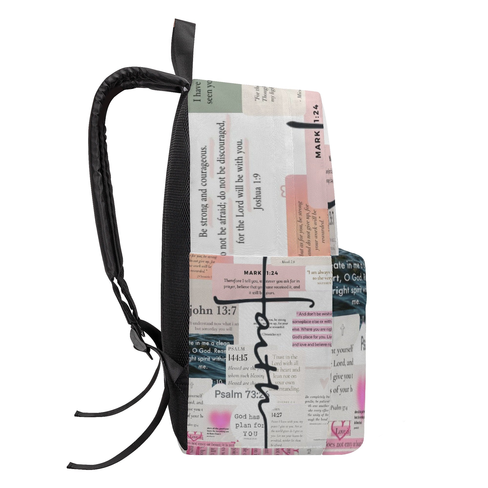 Faith Christian Backpack, Bible Verse Inspirational Bag, Trust in God Backpack, Religious Scripture Backpack.PLAF24