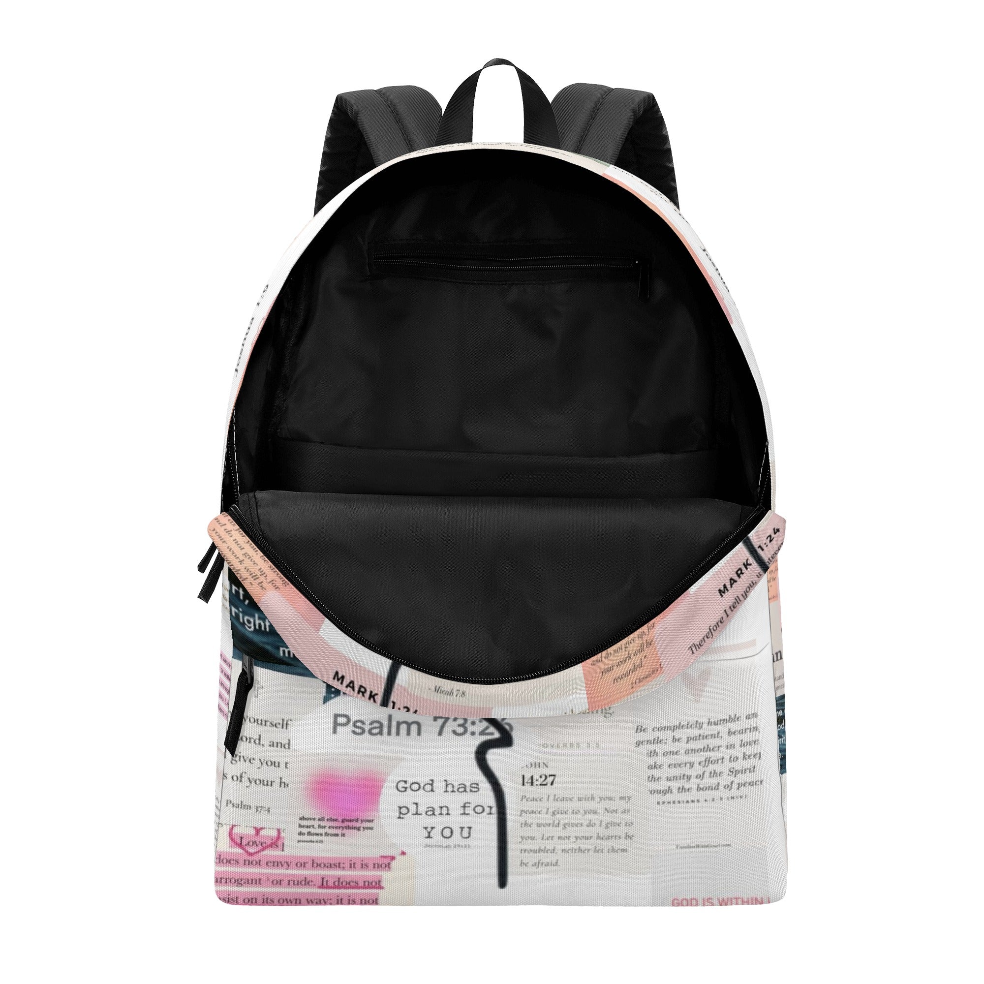 Faith Christian Backpack, Bible Verse Inspirational Bag, Trust in God Backpack, Religious Scripture Backpack.PLAF24