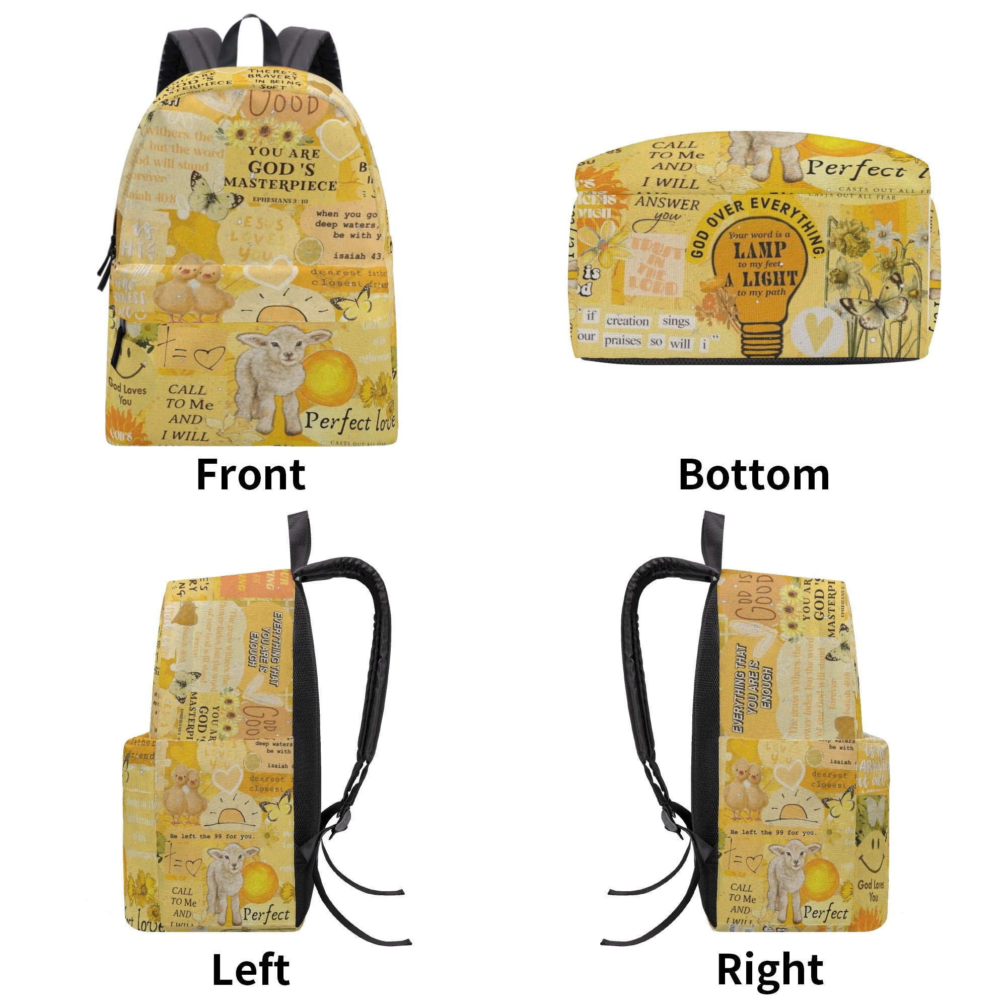 God's Masterpiece Backpack, Christian Bible Verse Bag, Faith-Based Inspirational Backpack, Ephesians 2:10 Backpack.PLAF25