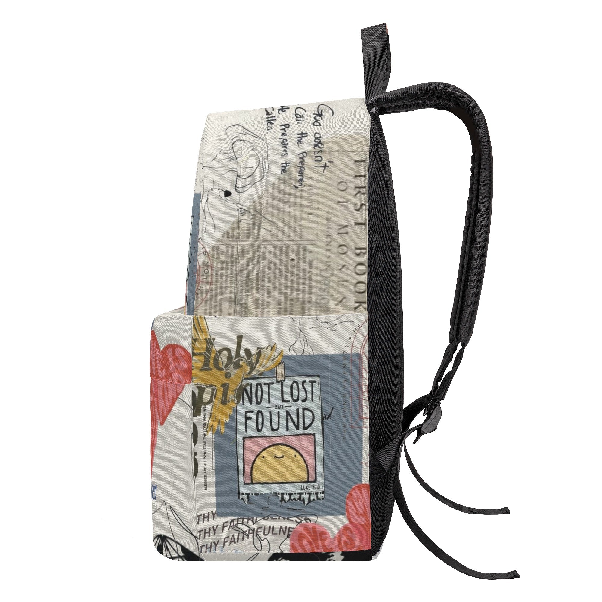 Not Lost But Found Backpack, Christian Inspirational Bag, Faith-Based Bible Verse Backpack, Daily Reminder Backpack.PLAF27