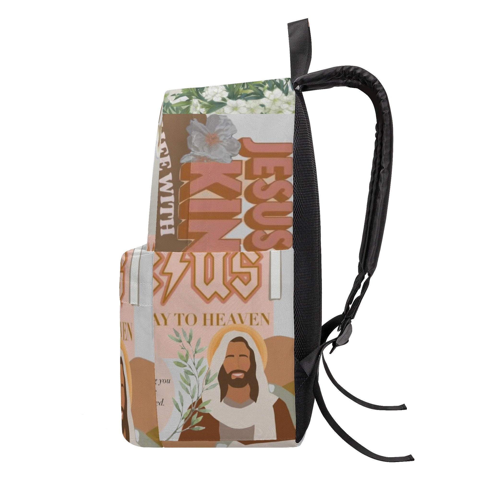 Highway to Heaven Backpack, Jesus Christian Backpack, Inspirational Faith Bag, Bible Verse Scripture Backpack.PLAF28