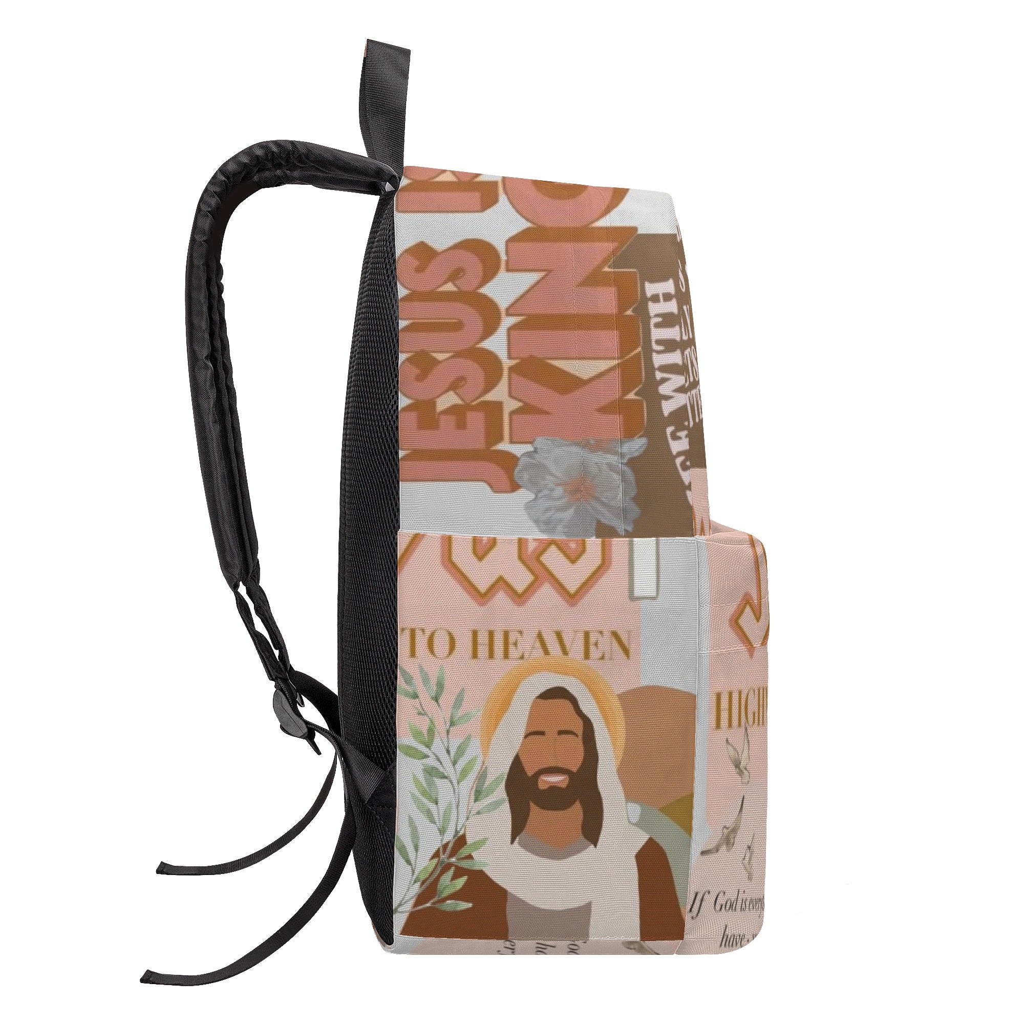 Highway to Heaven Backpack, Jesus Christian Backpack, Inspirational Faith Bag, Bible Verse Scripture Backpack.PLAF28