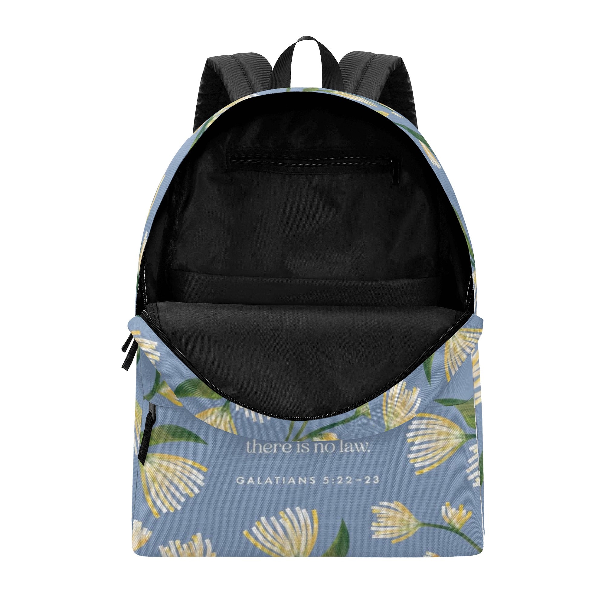 Fruit of the Spirit Backpack, Galatians 5:22-23 Bible Verse Backpack, Christian Inspirational Backpack, Faith-Based Floral School Bag, Scripture Gift Bag.PLAF36