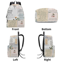 Bible Verse Collage Backpack, Christian Goodness Backpack, Inspirational Scripture Backpack, Faith-Based School Bag, Motivational Christian Gift.PLAF37