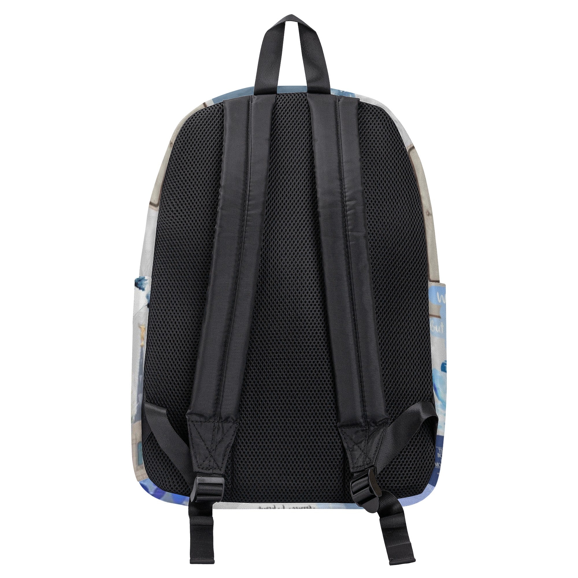 Blue Christian Collage Backpack, Inspirational Bible Verse Backpack, Trust in God School Bag, Religious Motivational Gift.PLAF42