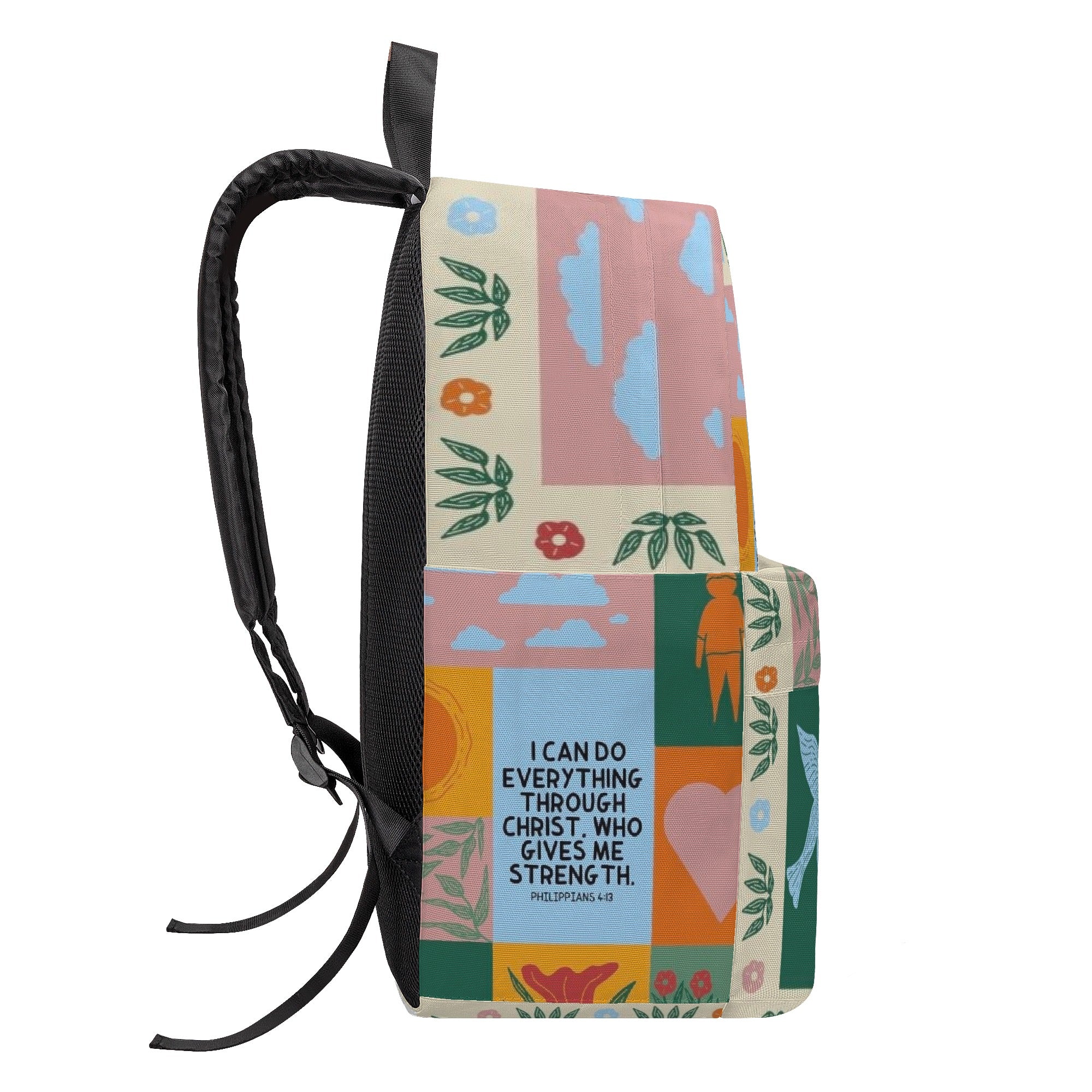 Philippians 4:13 Backpack, I Can Do Everything Through Christ Backpack, Christian Inspirational Backpack, Bible Verse Faith School Bag, Motivational Gift.PLAF45