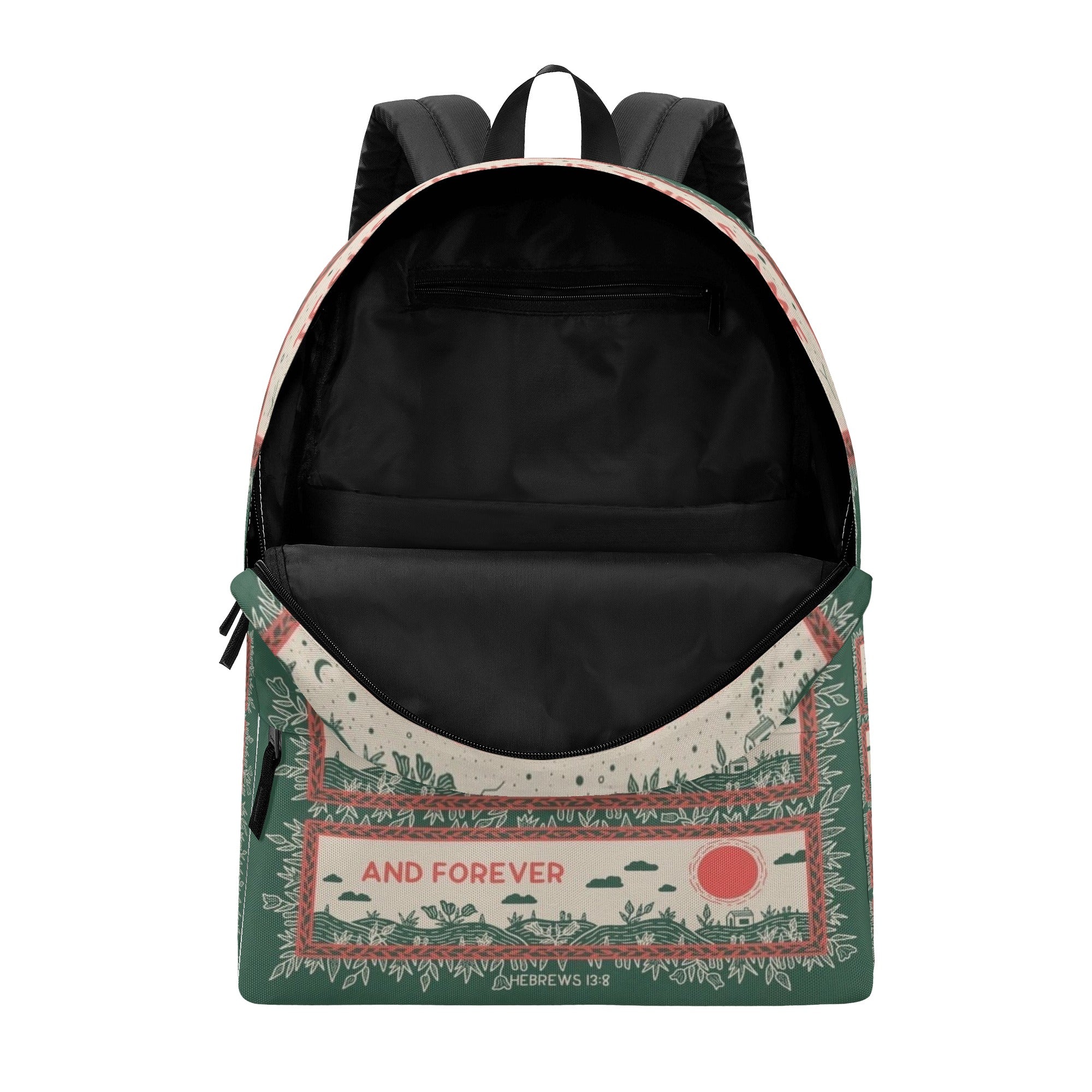 Hebrews 13:8 Backpack, Jesus Christ Is the Same Yesterday Today and Forever Backpack, Christian Bible Verse Backpack, Faith-Based Inspirational School Bag.PLAF46