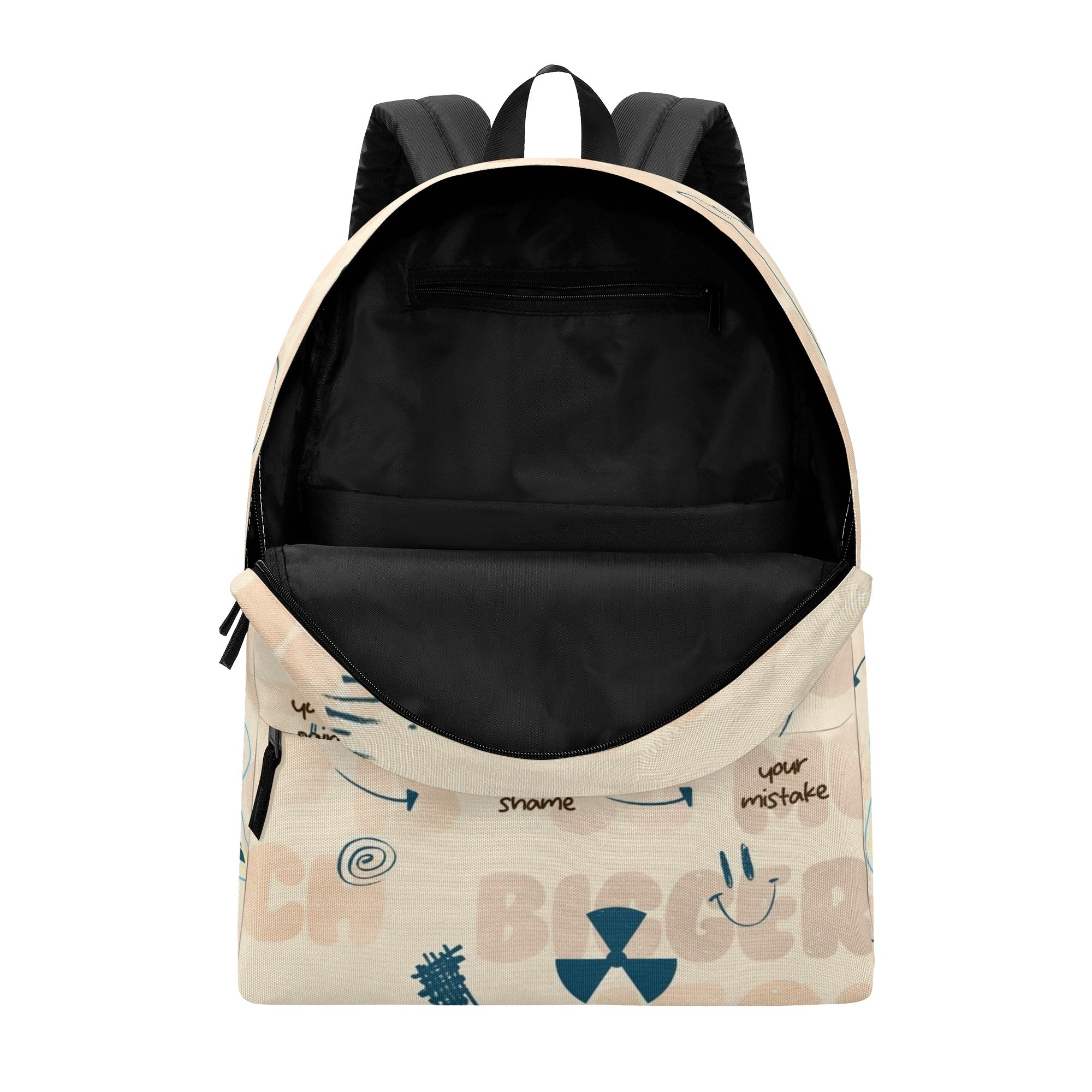 Jesus Is Bigger Backpack, Christian Faith Backpack, Inspirational Bible Verse Backpack, Overcome Doubt and Fear School Bag, Motivational Religious Gift.PLAF49