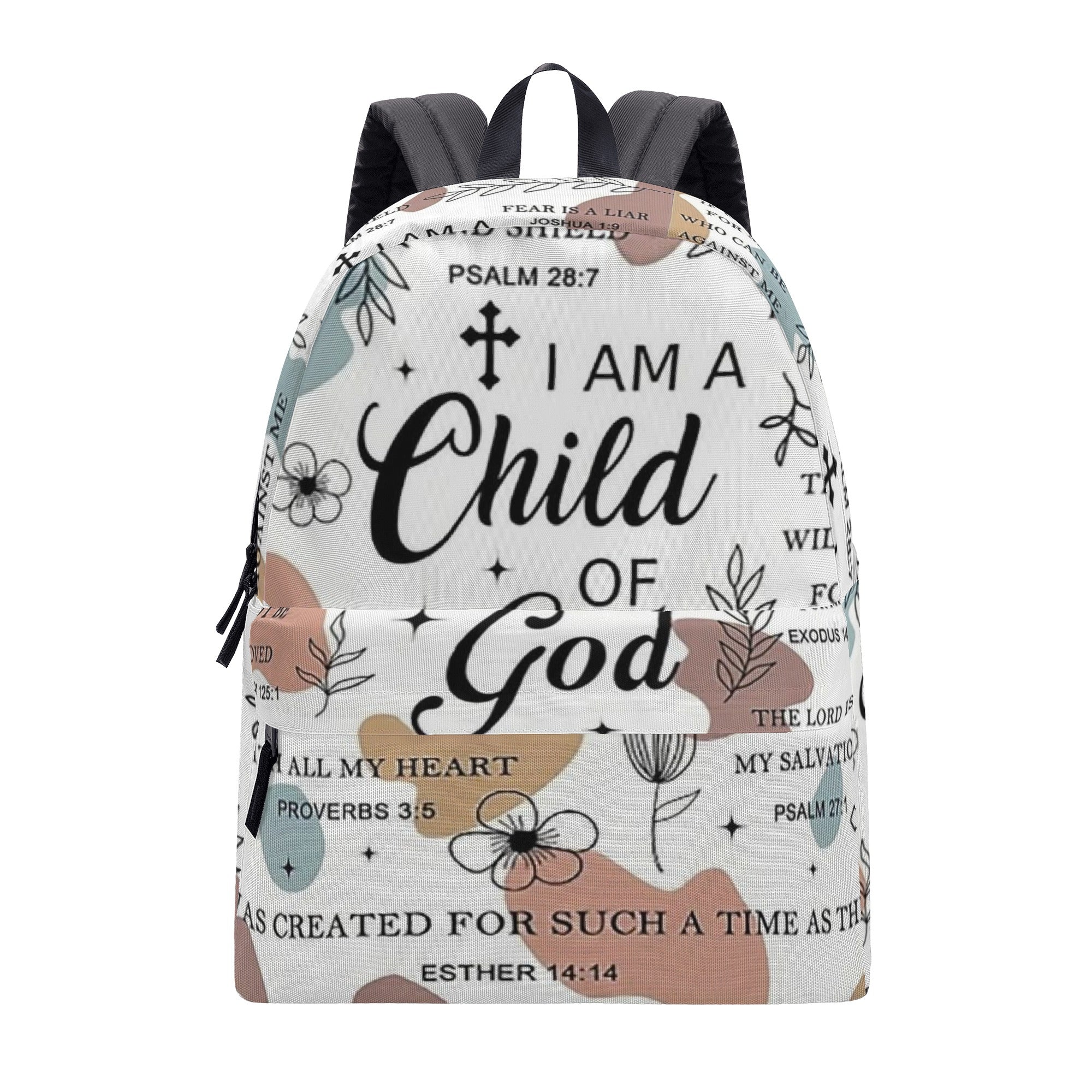 I Am a Child of God Backpack, Christian Bible Verse Backpack, Faith-Ba