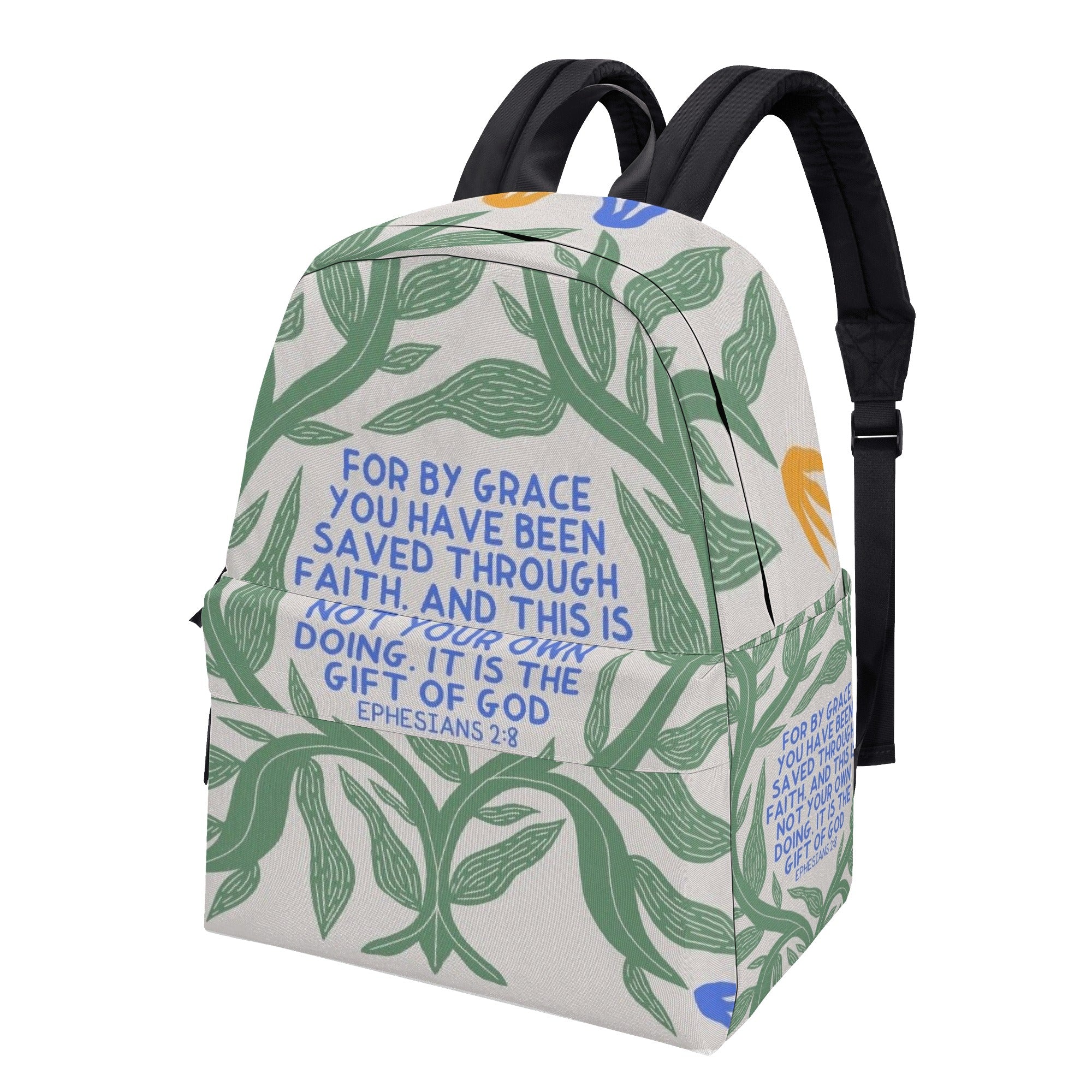 Saved by Grace Backpack, Ephesians 2:8 Bible Verse Backpack, Christian Faith Backpack, Inspirational Scripture School Bag, Gift of God Religious Bag.PLAF53