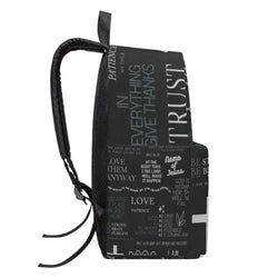 christian rain mens bag Christian Backpack Black, Faith Inspired Bible Verse Bag, Jesus Streng