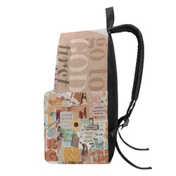 Christian Jesus Backpack, Inspirational Bible Verse Faith Book Bag, Religious Scripture School Bag, Jesus Is King Gift for Girls & Teens.PLAF57
