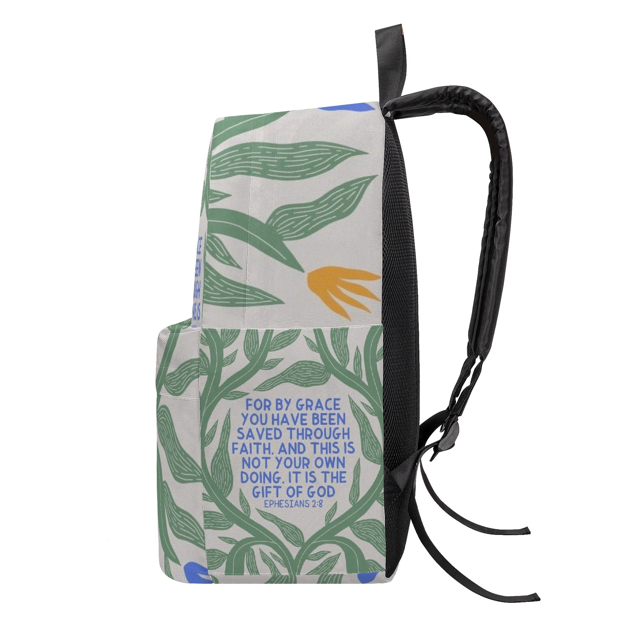 Saved by Grace Backpack, Ephesians 2:8 Bible Verse Backpack, Christian Faith Backpack, Inspirational Scripture School Bag, Gift of God Religious Bag.PLAF53