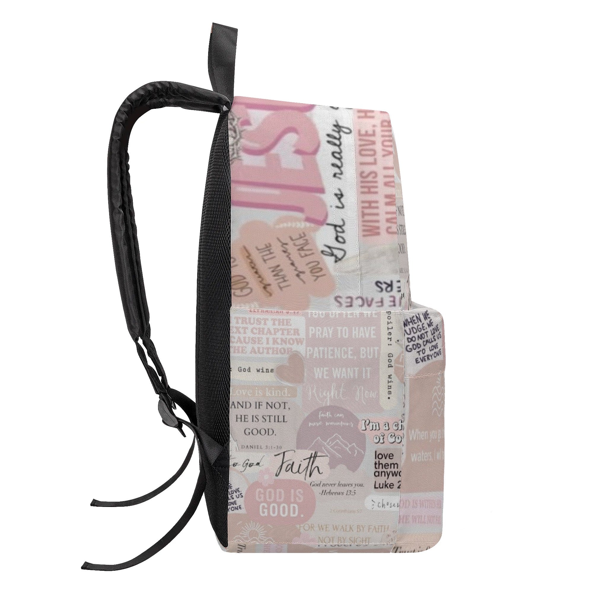 Faith Quote Christian Backpack – God Is Good, Bible Verses, Pastel Scripture Design Bag.PLAF43