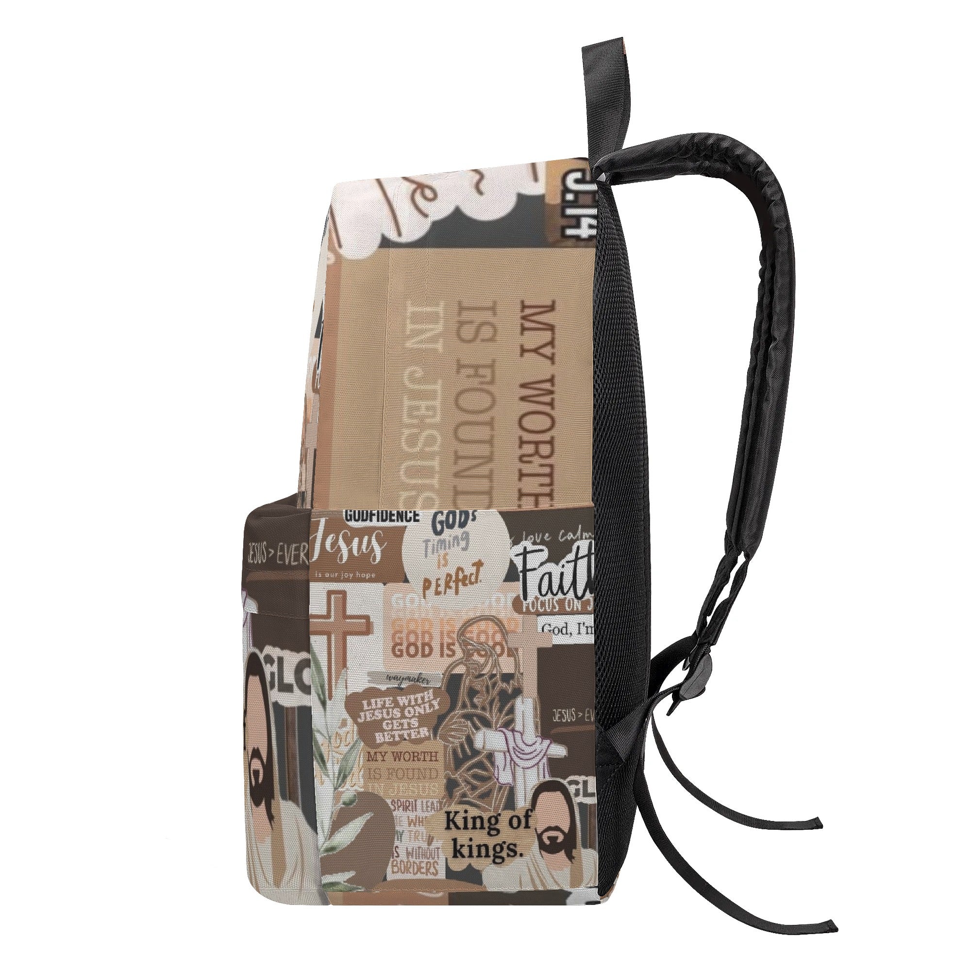 Christian Faith Backpack with Bible Verses – Inspirational Jesus Quotes & Scripture Design.PLAF26