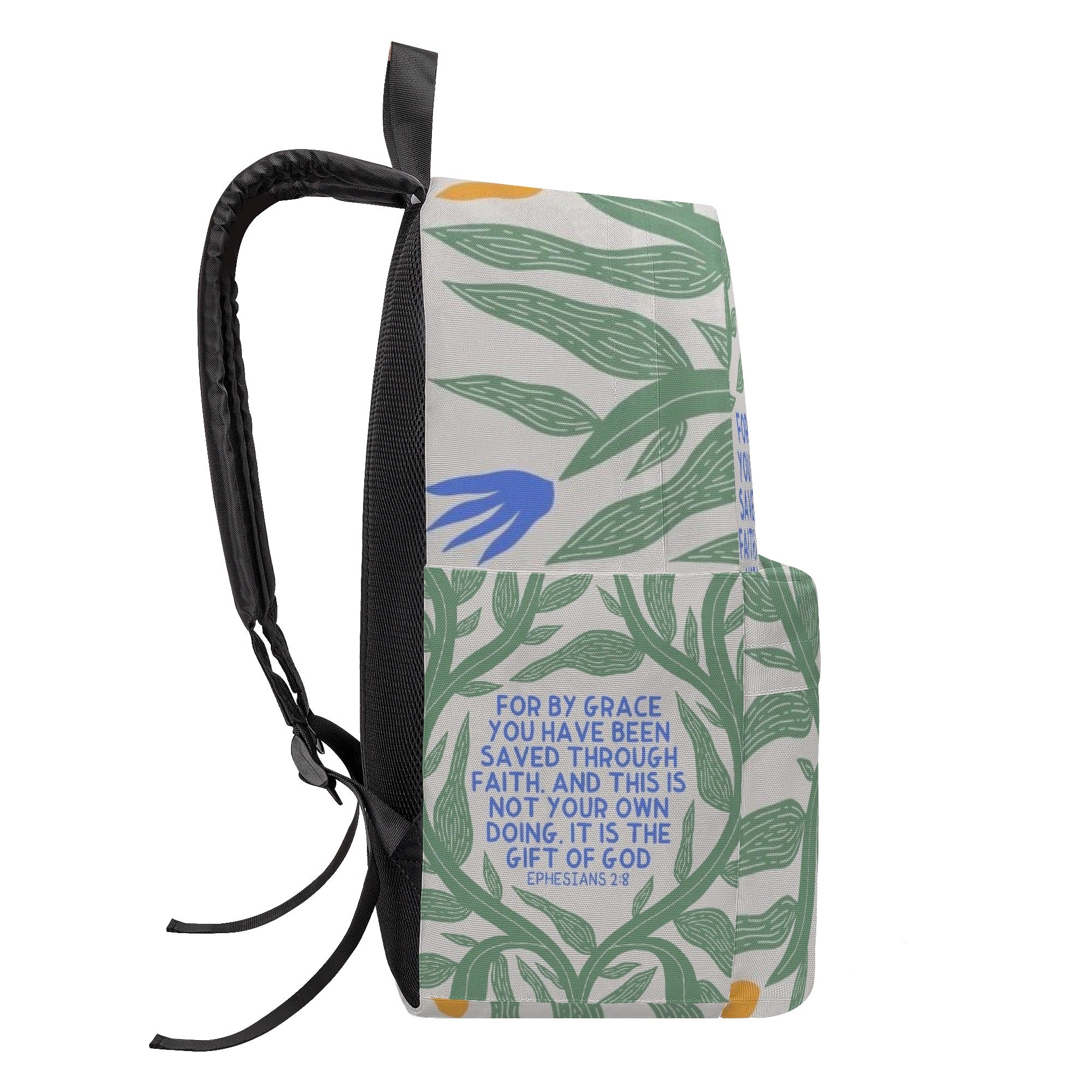 Saved by Grace Backpack, Ephesians 2:8 Bible Verse Backpack, Christian Faith Backpack, Inspirational Scripture School Bag, Gift of God Religious Bag.PLAF53