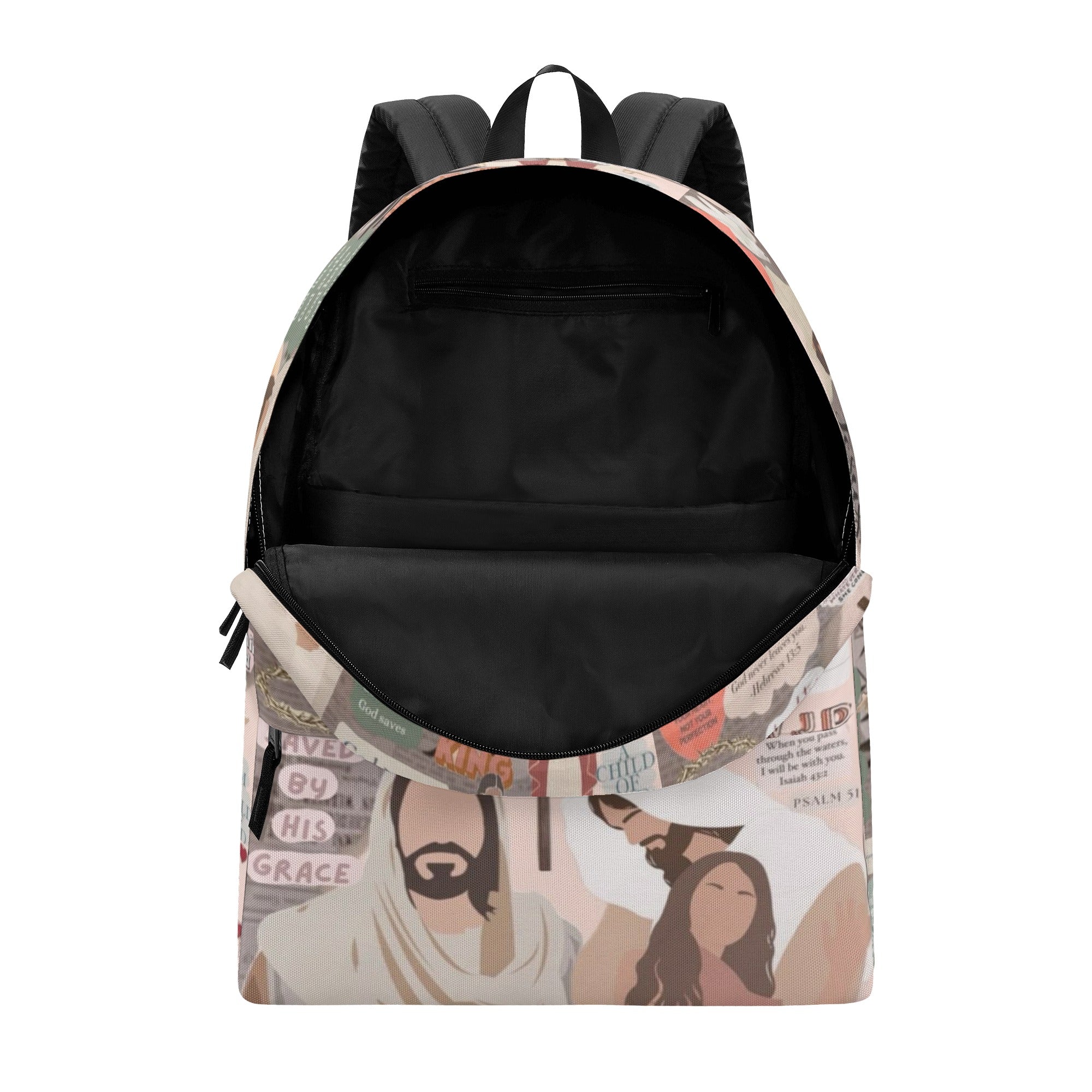 God Never Leave You Backpack, Jesus Backpack, Christian Jesus Backpack. PLAF13