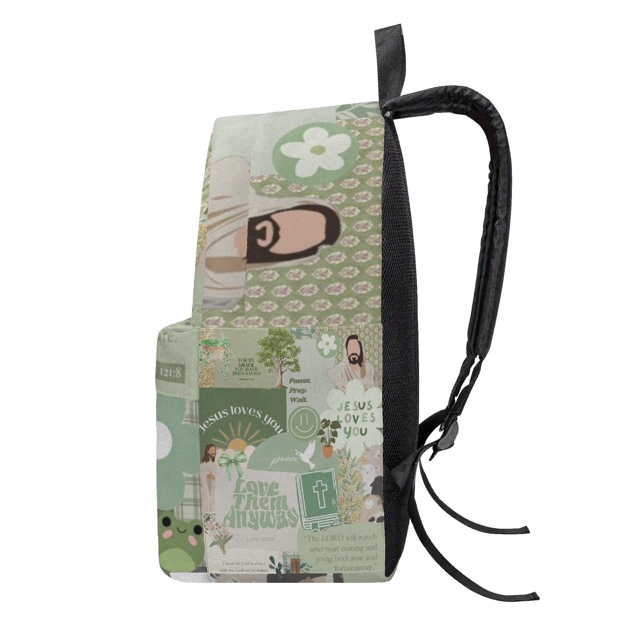 Christian Faith Backpack, Bible Verse Book Bag, God Is Love, Inspirational Scripture School Backpack, Religious Gift for Women & Teens PLAF60