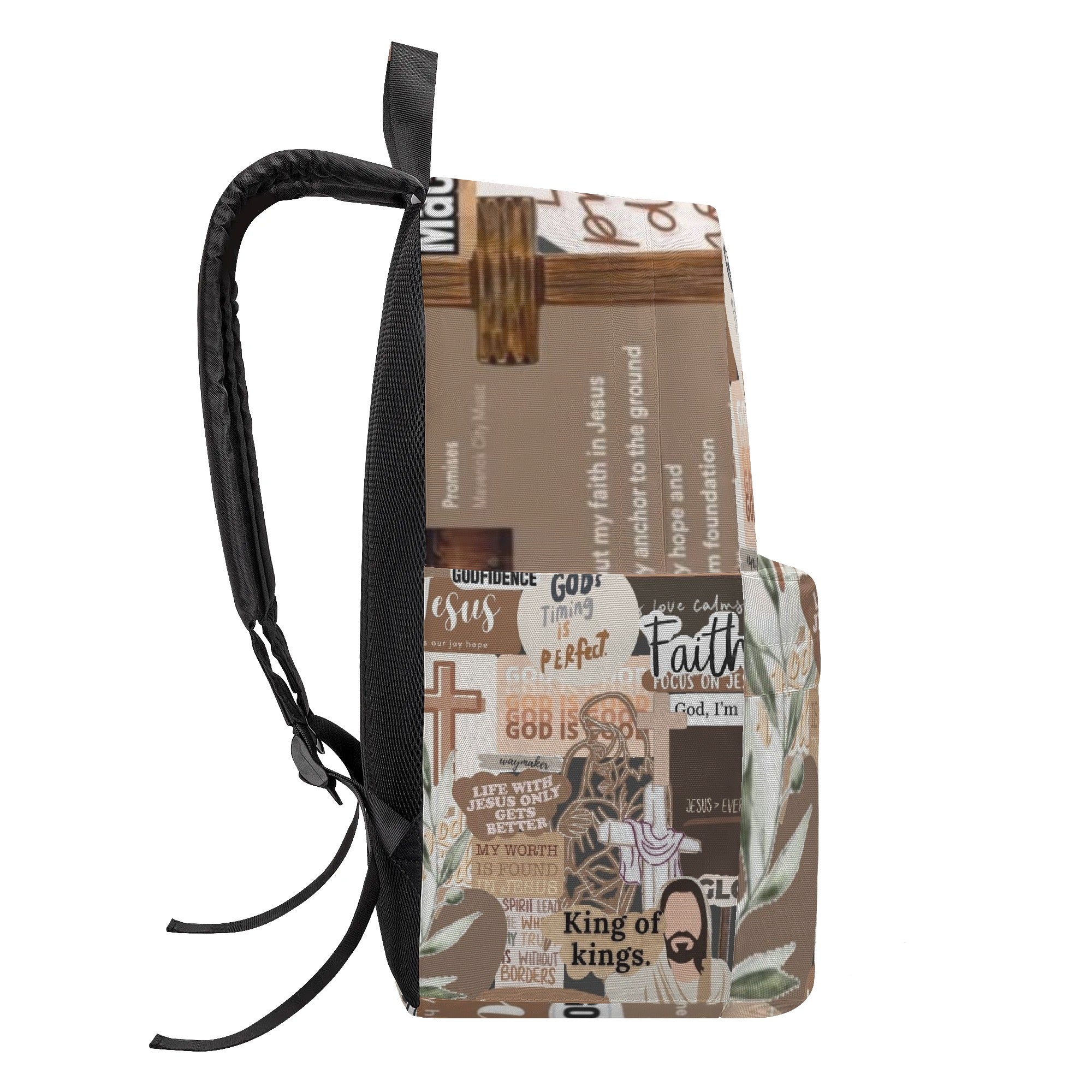 Christian Faith Backpack with Bible Verses – Inspirational Jesus Quotes & Scripture Design.PLAF26