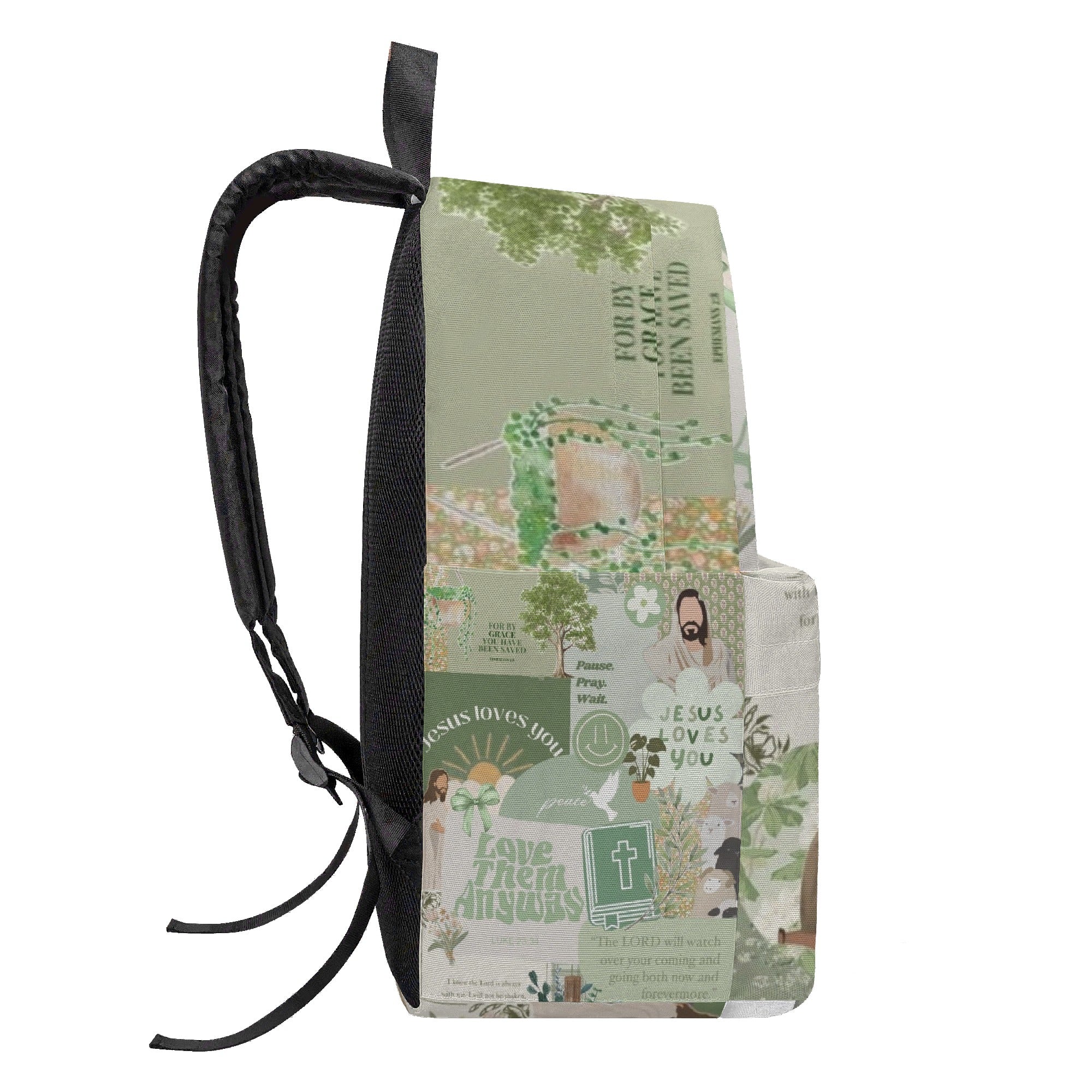 Christian Faith Backpack, Bible Verse Book Bag, God Is Love, Inspirational Scripture School Backpack, Religious Gift for Women & Teens PLAF60