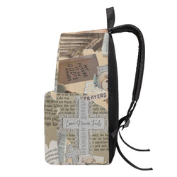 Love Never Fails Backpack, Jesus Backpack, Christian Jesus Backpack. PLAF16
