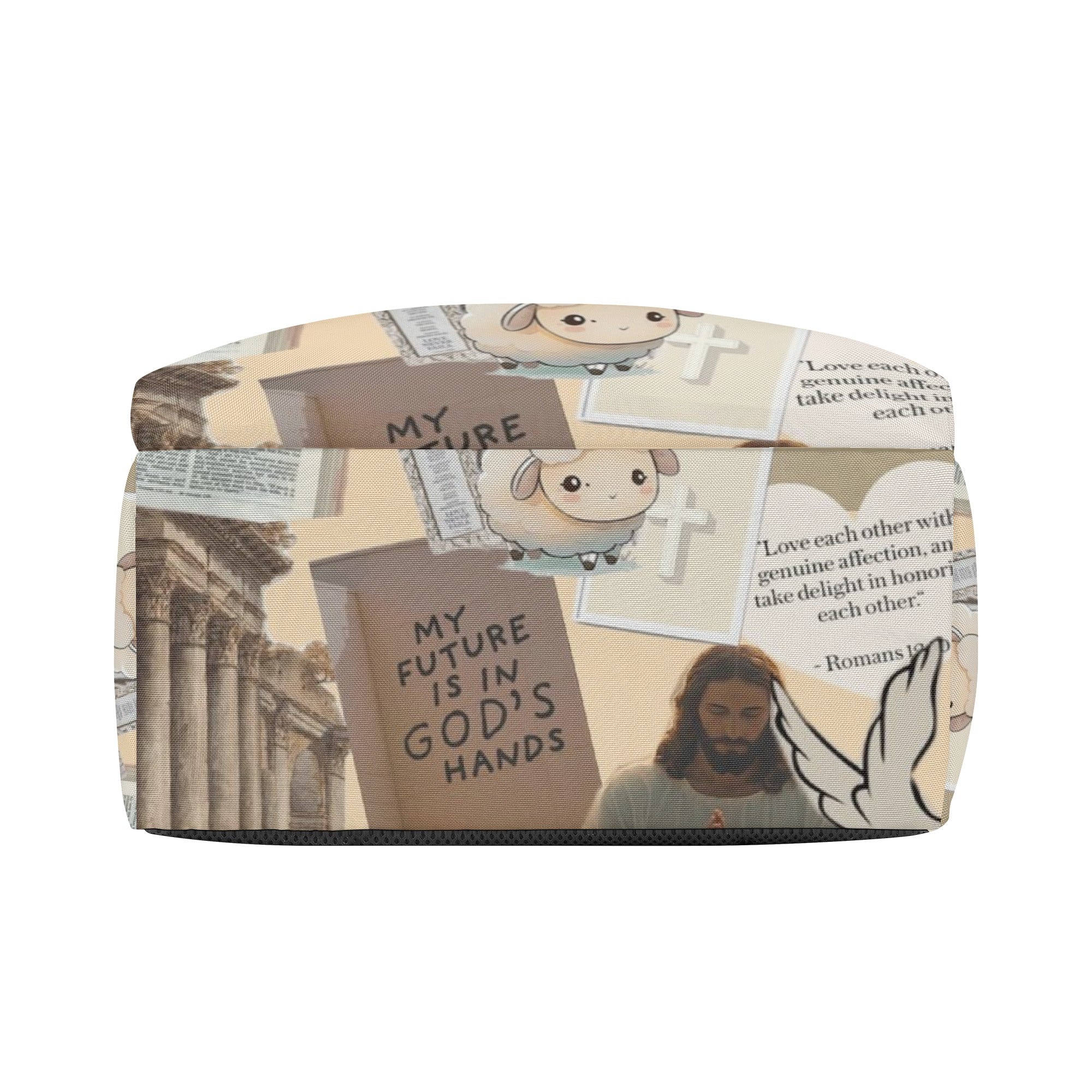 Love Never Fails Backpack, Jesus Backpack, Christian Jesus Backpack. PLAF16