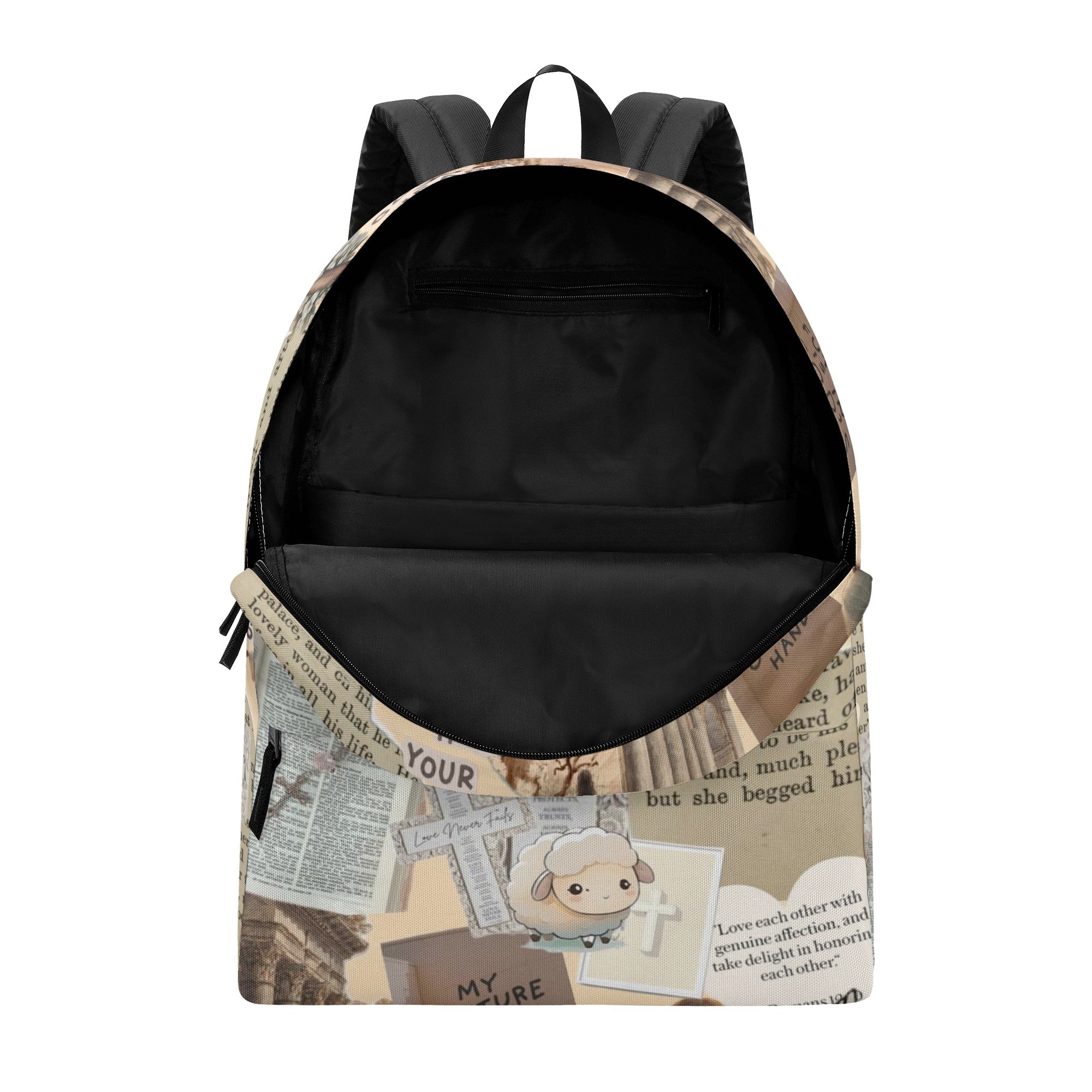 Love Never Fails Backpack, Jesus Backpack, Christian Jesus Backpack. PLAF16