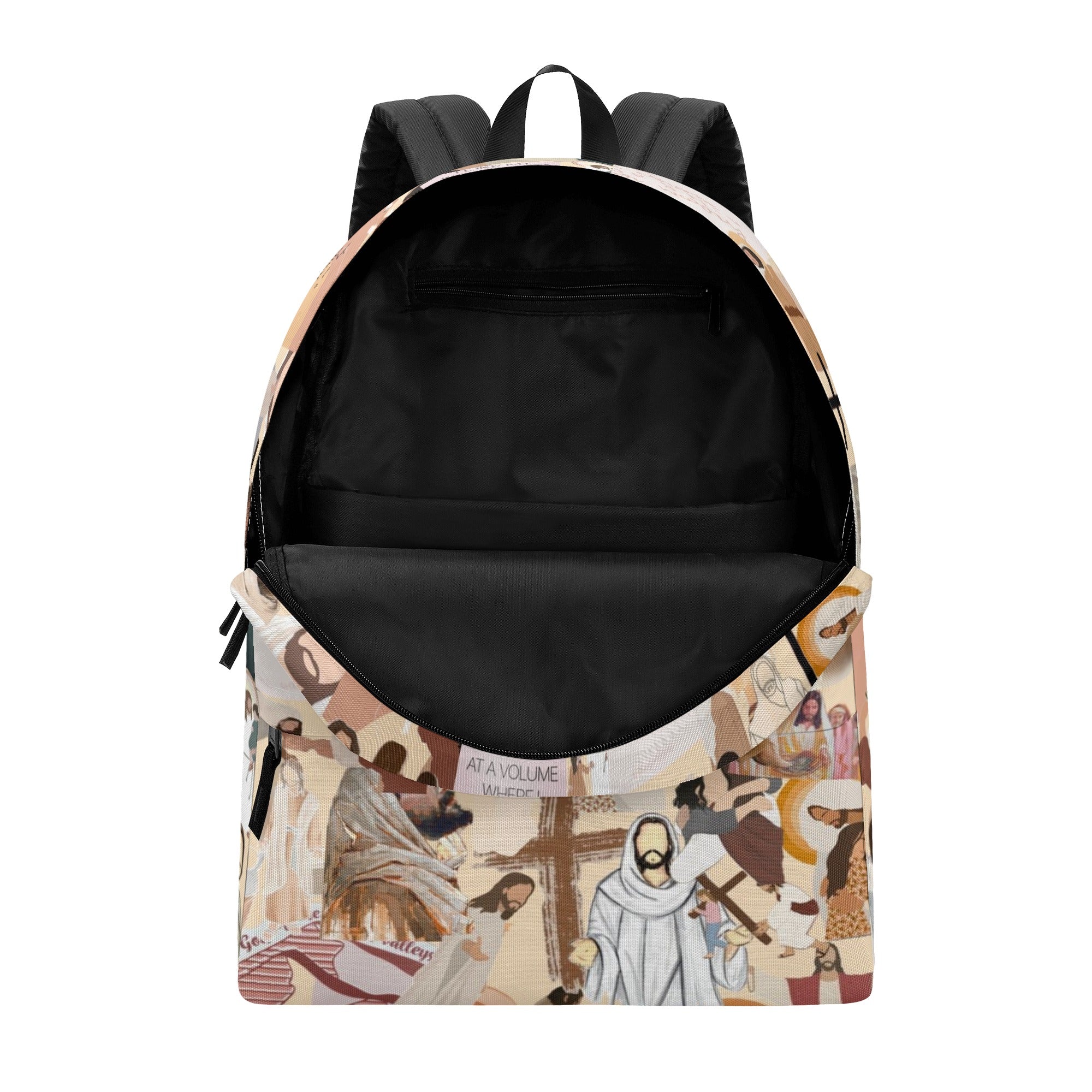 Jesus Life Story Backpack, Christian Faith Backpack, Religious Art Bag, Inspirational Bible Backpack. PLAF19