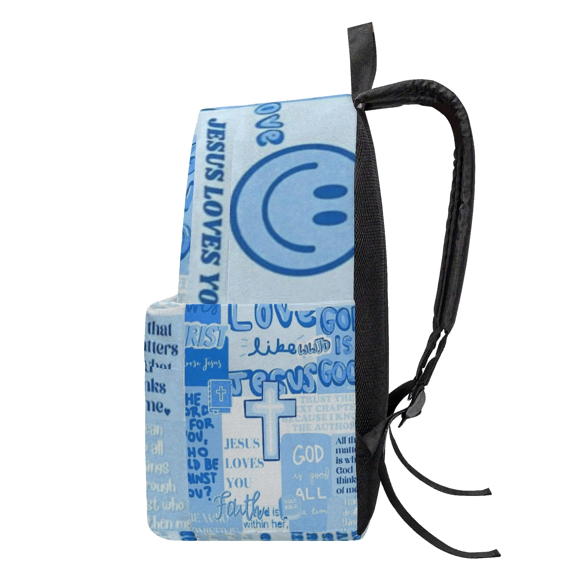 Blue Christian Backpack, Back To School Backpack, Faith Scripture School Backpack, Religious Gift for Boys & Teens.PLAF31