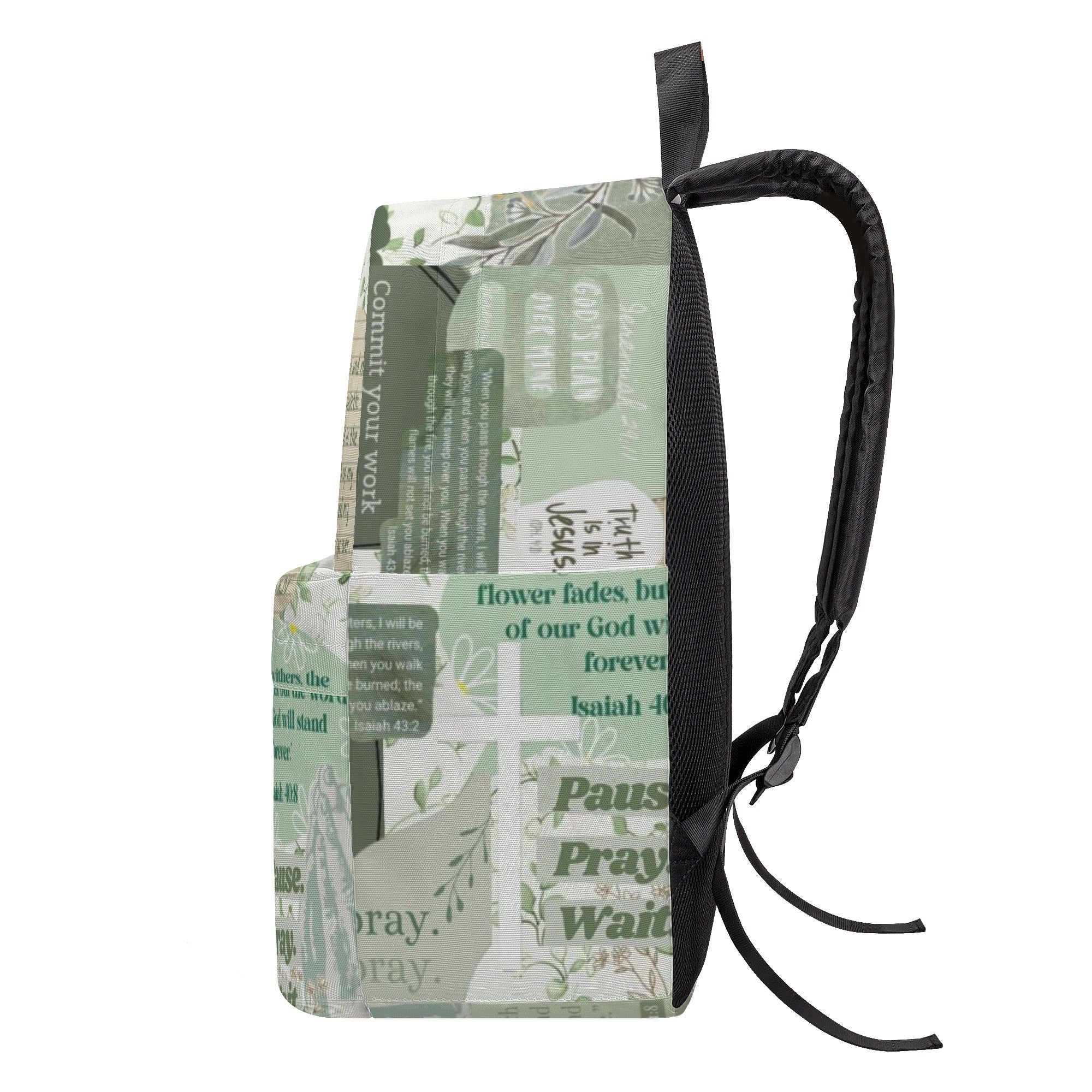 Bible Verse Backpack, Christian Scripture Backpack, Faith-Based Inspirational Bag, Religious Quote Backpack.PLAF66