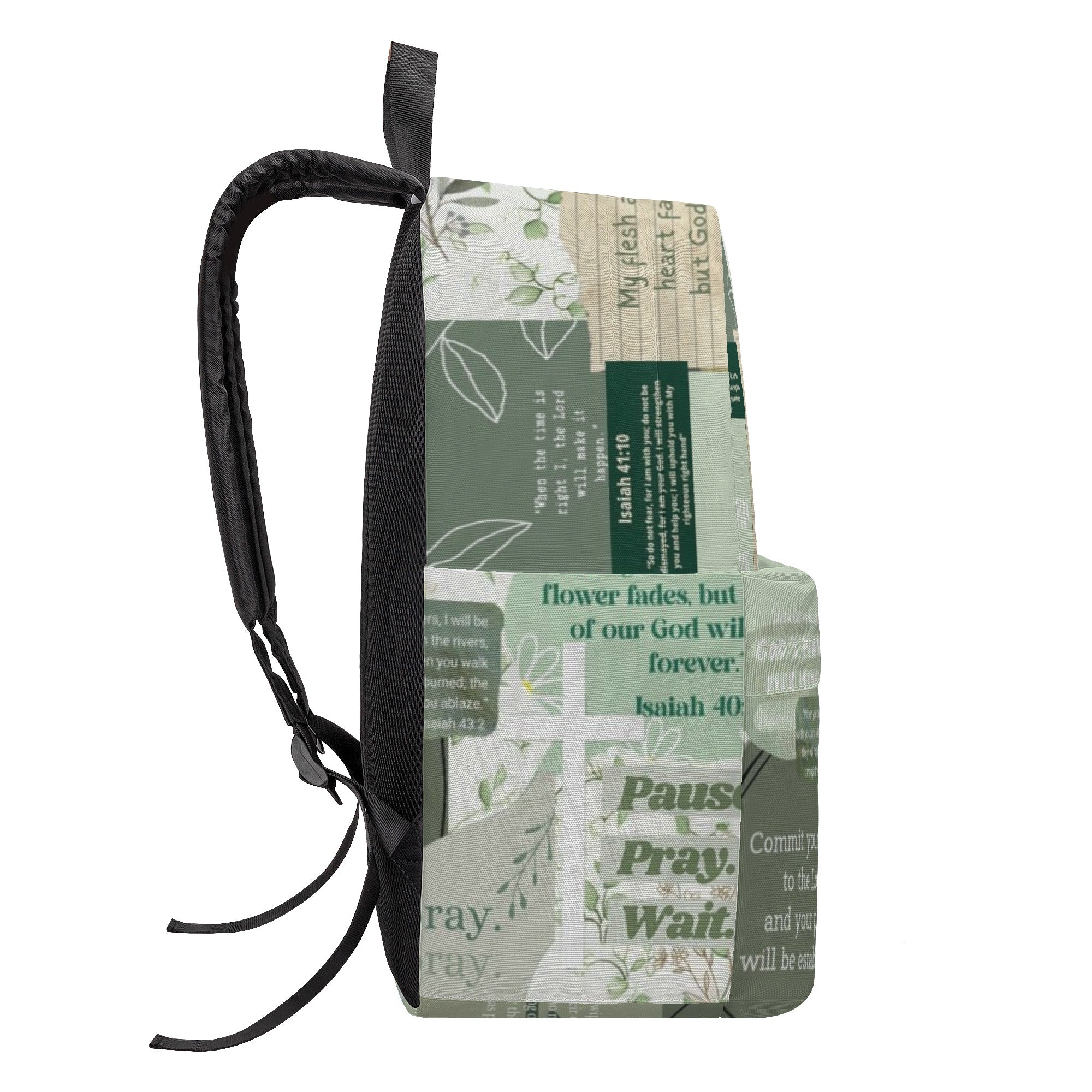 Bible Verse Backpack, Christian Scripture Backpack, Faith-Based Inspirational Bag, Religious Quote Backpack.PLAF66