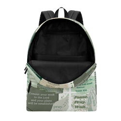 Bible Verse Backpack, Christian Scripture Backpack, Faith-Based Inspirational Bag, Religious Quote Backpack.PLAF19