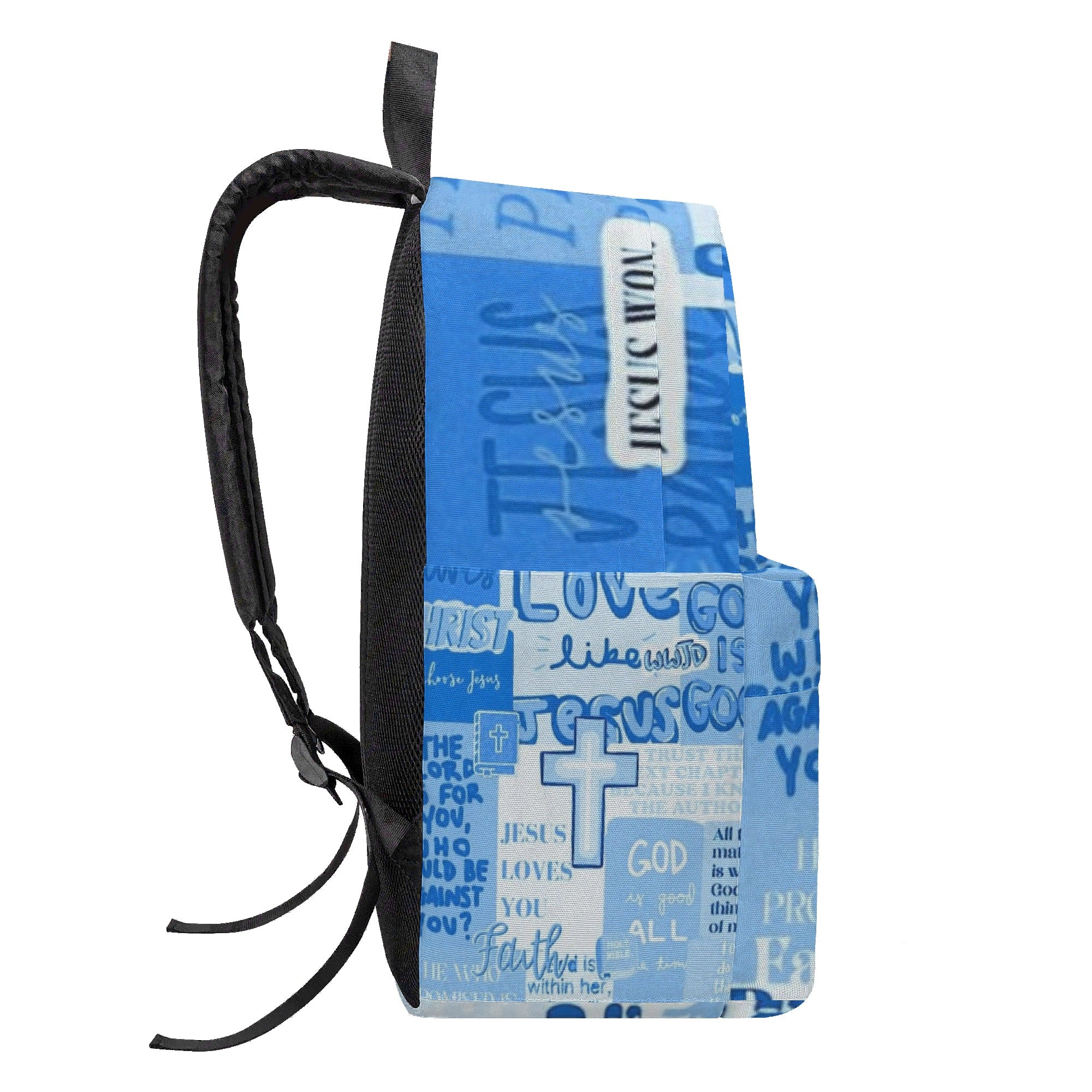 Blue Christian Backpack, Back To School Backpack, Faith Scripture School Backpack, Religious Gift for Boys & Teens.PLAF31