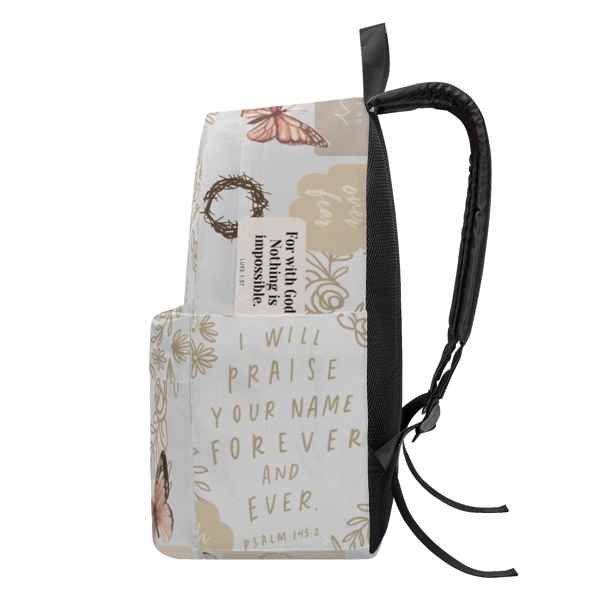 Christian Praise Backpack, Faith Over Fear Bag, Inspirational Bible Verse Backpack.PLAF20