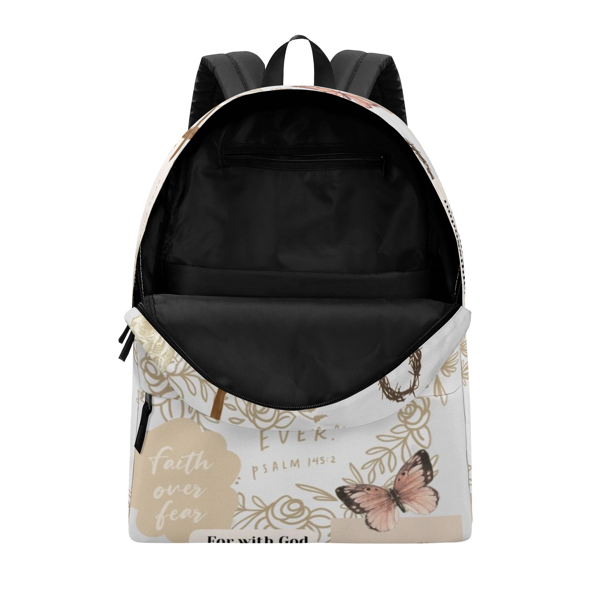 Christian Praise Backpack, Faith Over Fear Bag, Inspirational Bible Verse Backpack.PLAF20