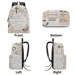 Christian Praise Backpack, Faith Over Fear Bag, Inspirational Bible Verse Backpack.PLAF20
