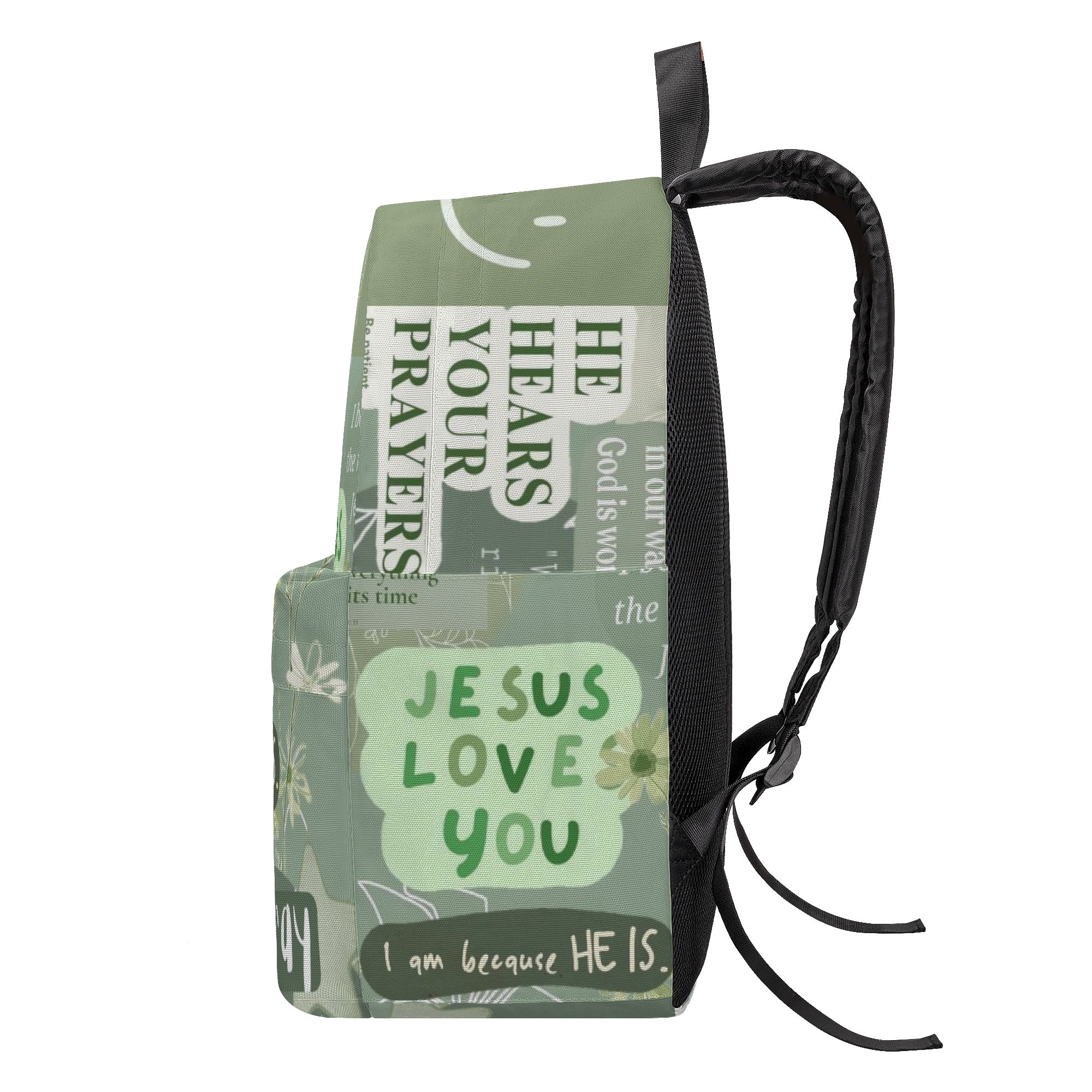 Jesus Loves You Backpack, Christian Faith Bag, Bible Verse Bag, Jesus Faith Backpack, Inspirational Bag.PLAF21