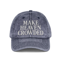 Make Heaven Crowded Embroidered Trucker Hat, Faith-Based Christian Hat, Jesus Cap, Inspirational Country Hat, Religious Trucker Hat Women & Men LAFH25