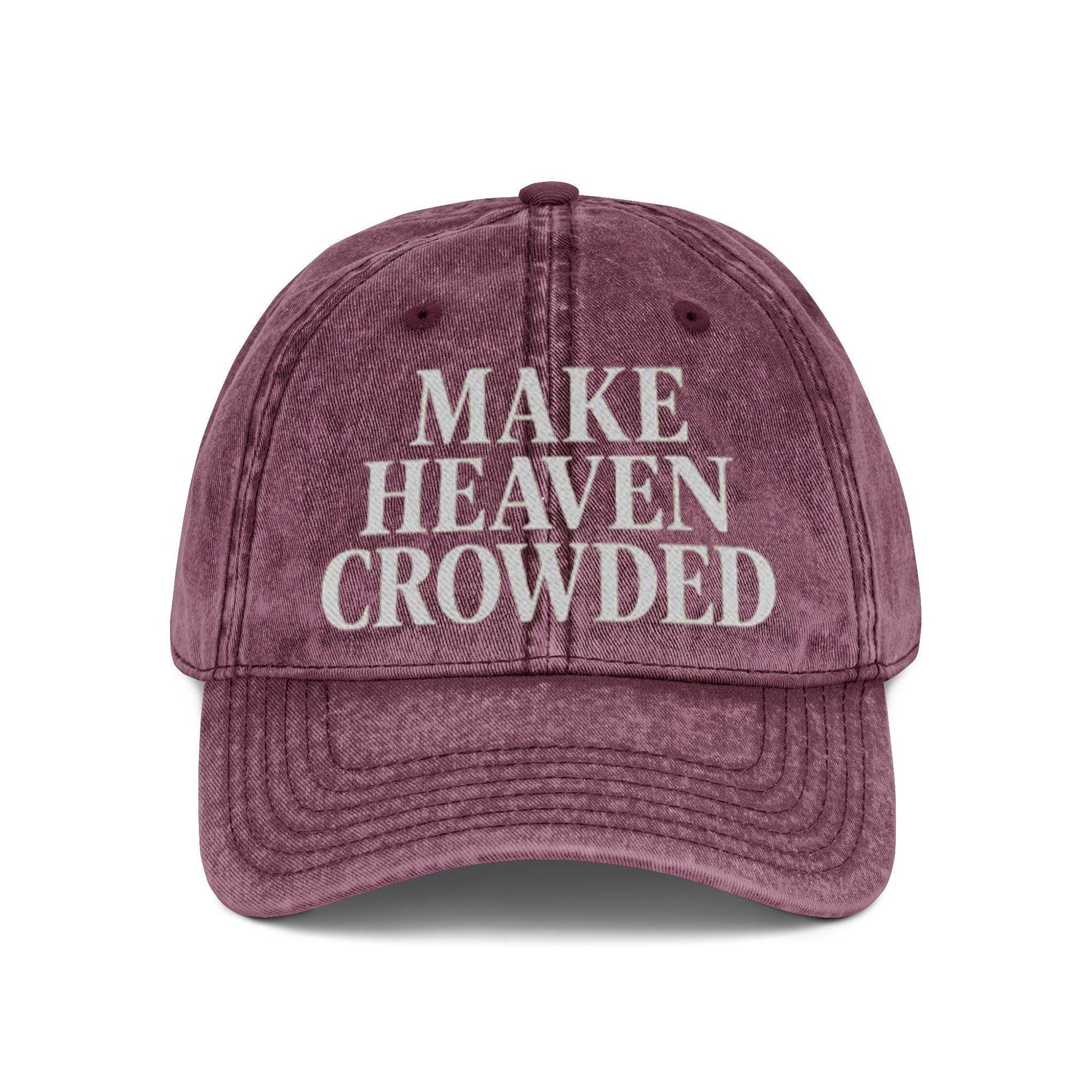 Make Heaven Crowded Embroidered Trucker Hat, Faith-Based Christian Hat, Jesus Cap, Inspirational Country Hat, Religious Trucker Hat Women & Men LAFH25