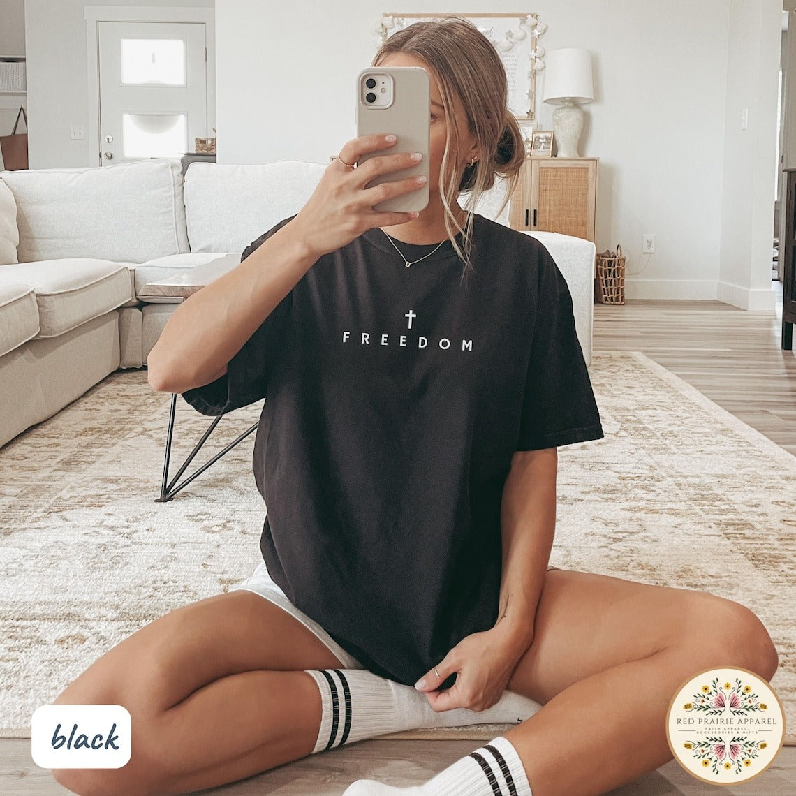 Freedom Shirt, Charlie Kirk Shirt, Christian Shirt Comfort Colors, Christian Merch, Jesus Shirt, Minimalist Christian Gift Teen, Christian Apparel