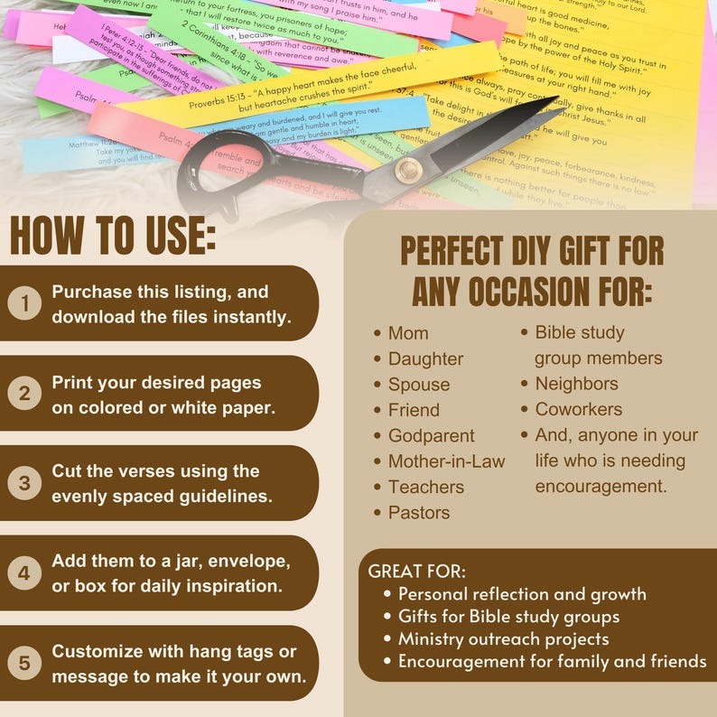 Bible Verse Jar, Christian Affirmations, Color Coded Scriptures, Read Me When You’re Feeling…. Scripture Jar. Mother's Day Gift.