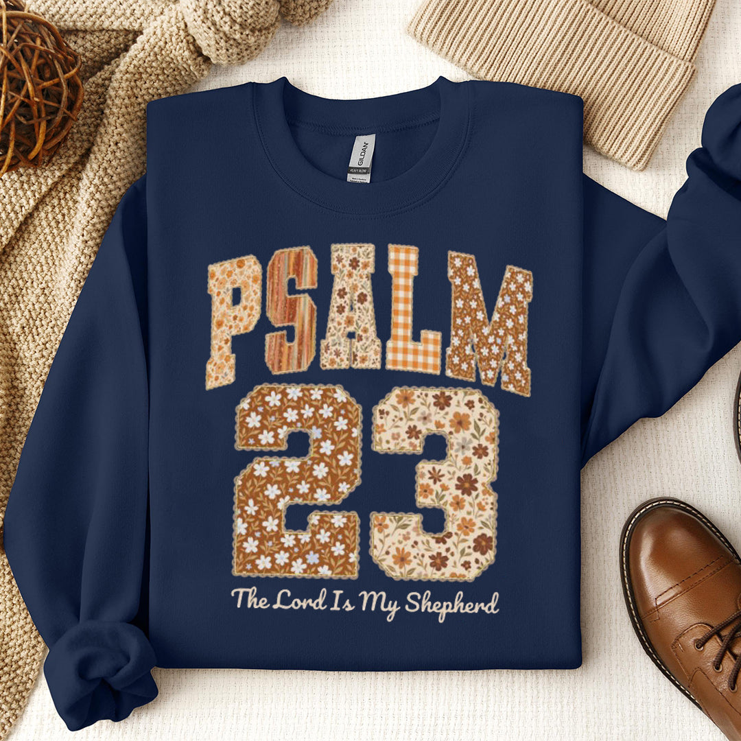 Psalm 23 Shirts, The Lord Is My Shepherd Sweater, Bible Verse Thanksgiving Christian Sublimation, Retro Fall Faith Sweatshirts ILAF60