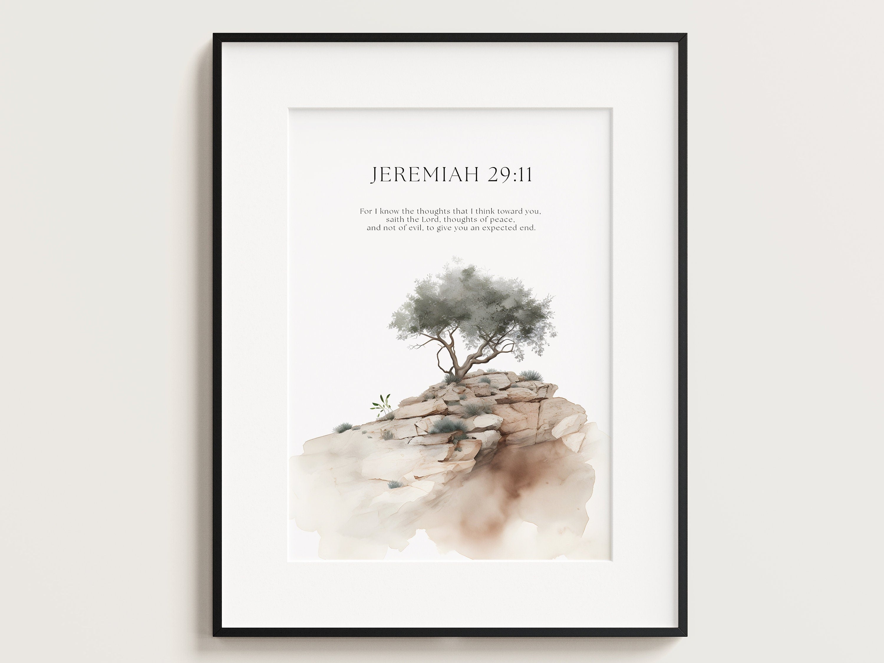 Set of 3 Bible Verse, Psalm 23:4, Jeremiah 29:11, Psalm 91:2, Jesus Painting, Print, Jesus Portrait, Jesus Wall Art, Inspirational Quotes