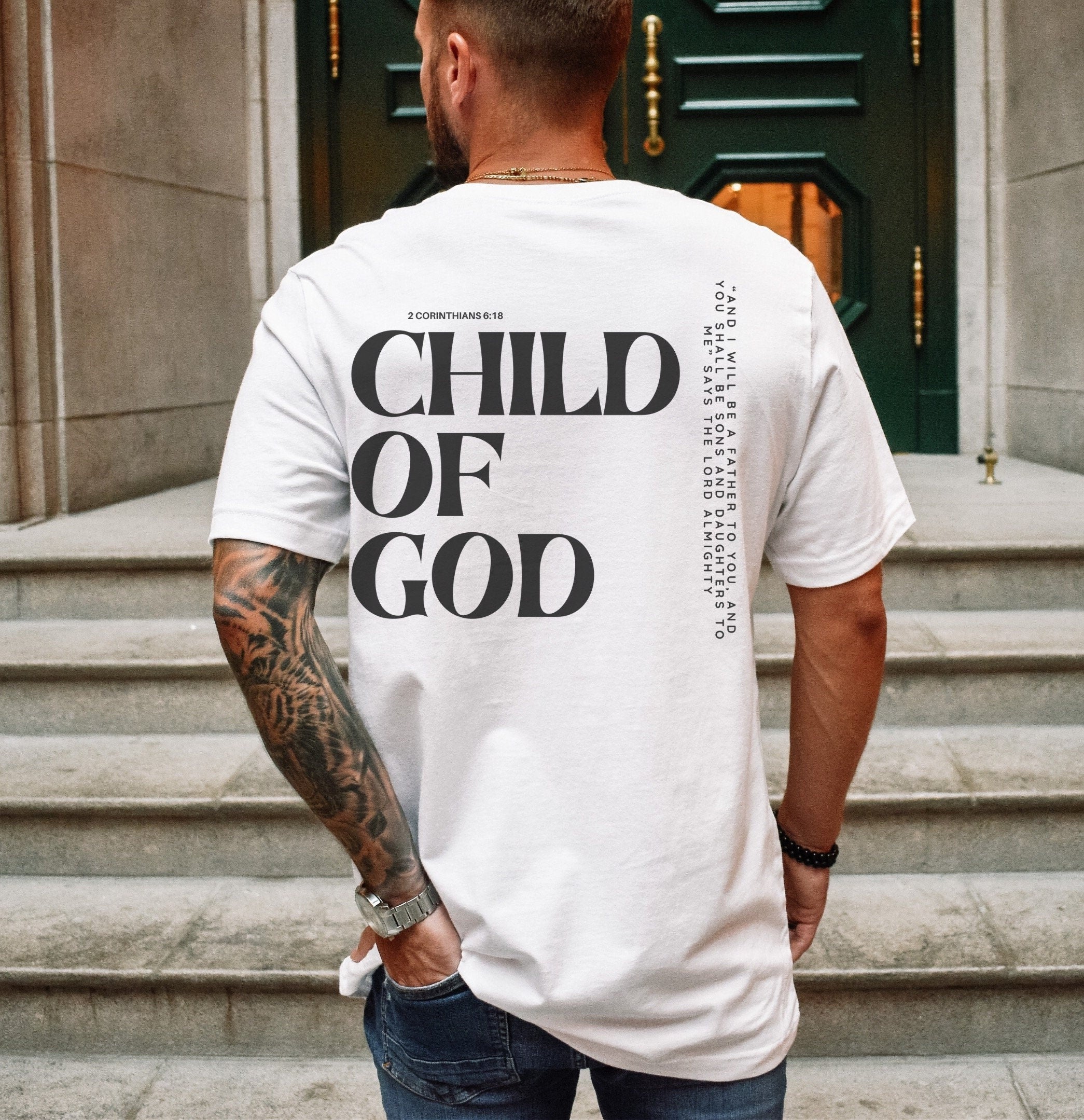 Child of God Shirt, Jesus is King Shirt, Mens Christian Shirt, Bible Verse Shirt, Scripture Shirt, Christian Streetwear, Faith Shirt